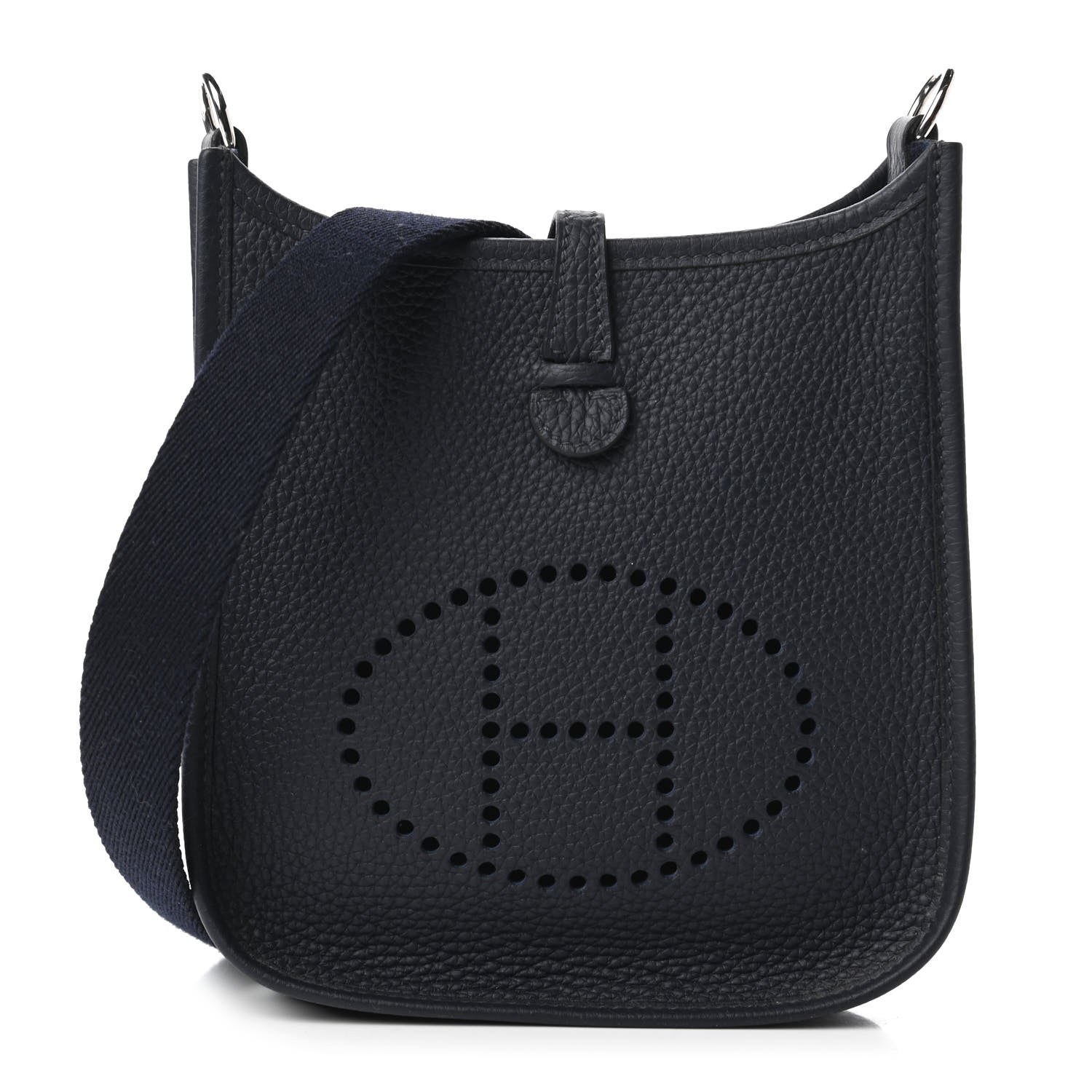 Hermes Taurillon Clemence Evelyne TPM Bleu Indigo 1 of 10