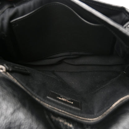 Saint Laurent Crinkled Calfskin Matelasse Monogram Medium Niki Chain Satchel Black 5 of 11