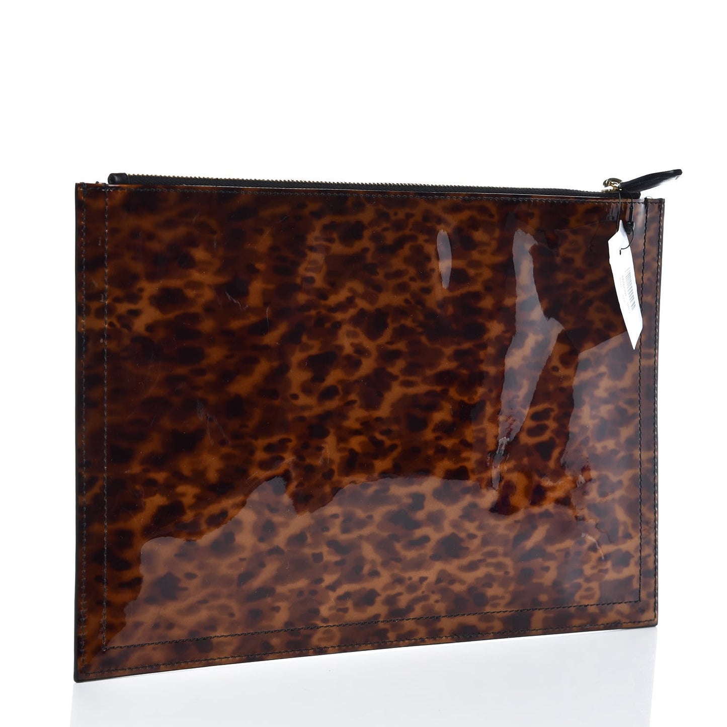 Patent Tortoise Print Medium Antigona Pouch