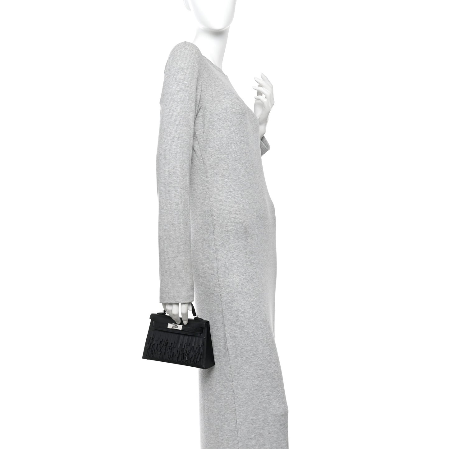 Tadelakt Sombrero Box Pampilles Mini Kelly Sellier 20 Black
