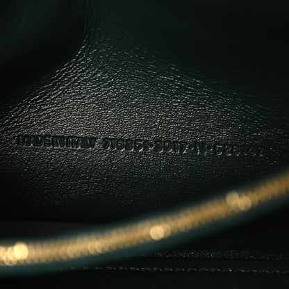 Balenciaga Extra Supple Calfskin Crocodile Embossed Small Crush Chain Bag Forest Green 7 of 10