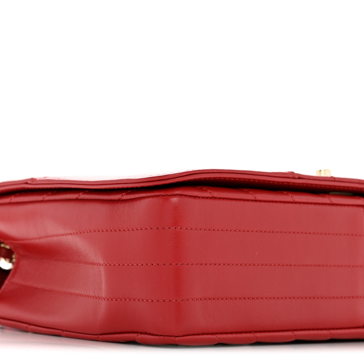Chanel Calfskin Chevron Quilted Large Statement Flap Red 9 of 12