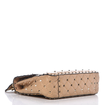 Valentino Garavani Nappa Medium Rockstud Spike Shoulder Bag Camel Rose 4 of 8