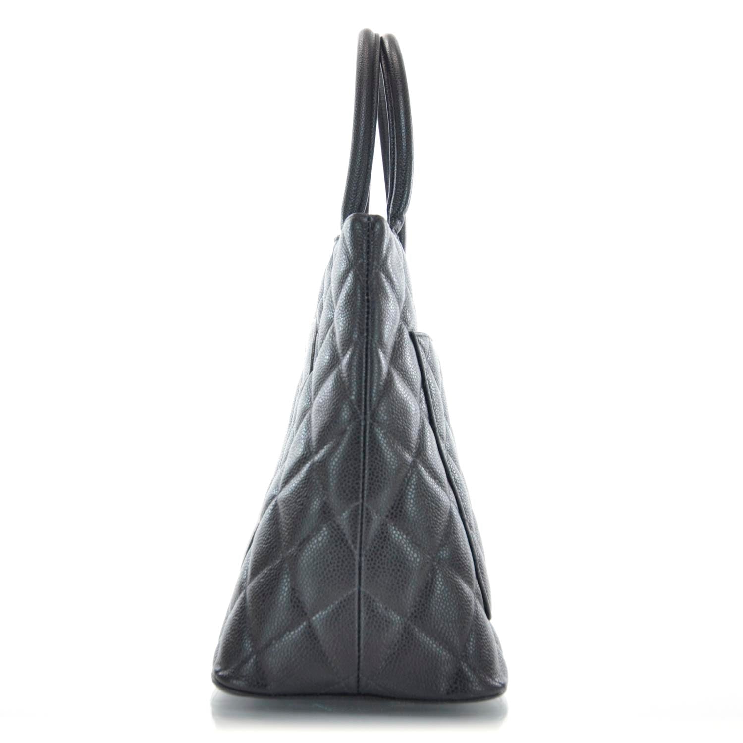 Chanel Caviar Medallion Tote Black 4 of 9