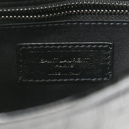 Saint Laurent Crocodile Embossed Lambskin Matelasse Monogram Niki Chain Wallet Black 5 of 8