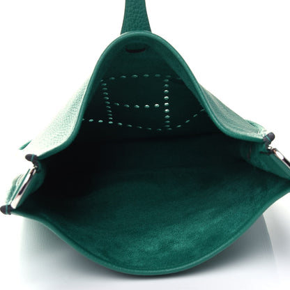 Hermes Taurillon Clemence Evelyne III PM Vert Vertigo 4 of 10