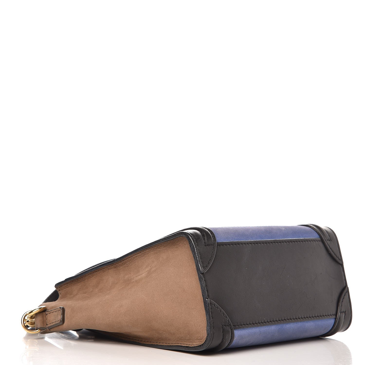 Celine Nubuck Smooth Calfskin Nano Tri-Color Luggage Royal Blue 4 of 18