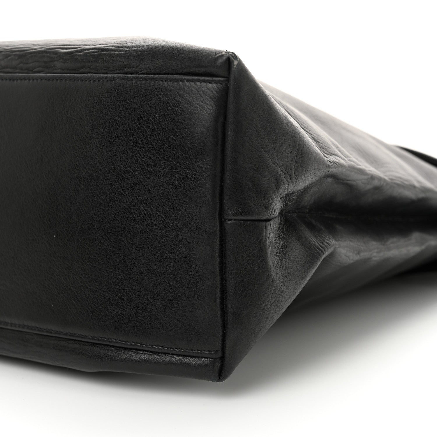 Chanel Lambskin Quilted Shopping Tote Black 10 of 18