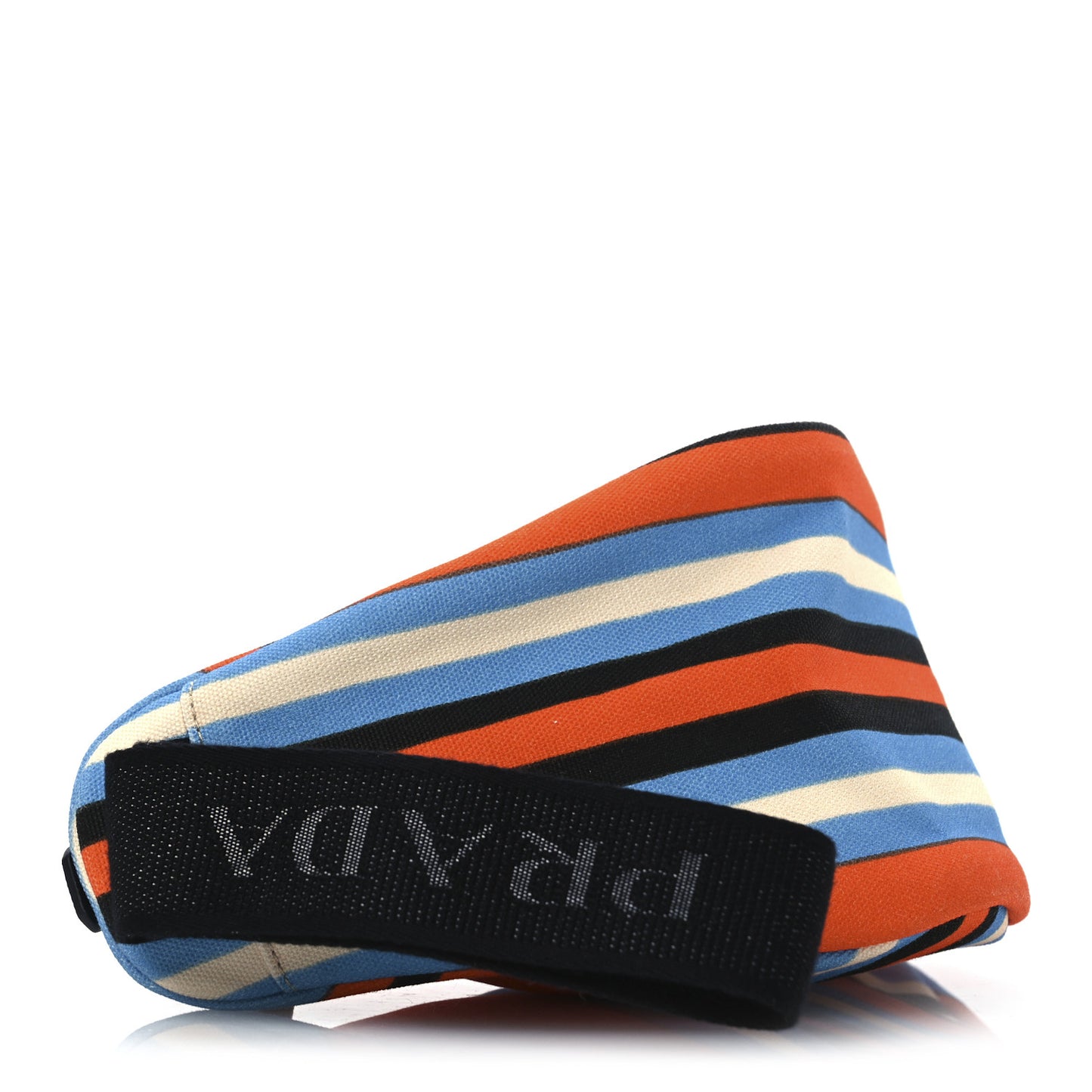 Canvas Baiadera Stripe Wristlet Pouch Arancio