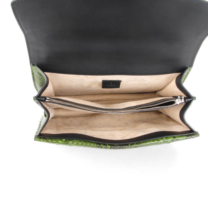 Gucci GG Supreme Monogram Python Medium Dionysus Shoulder Bag Green 5 of 7