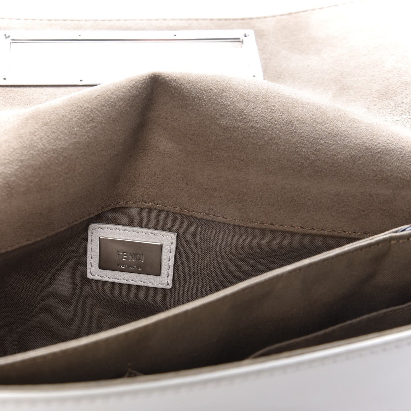 Vitello Dolce Bi-Color 3Baguette Shoulder Bag White Black