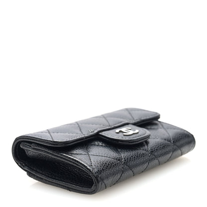 Chanel Caviar Quilted Flap Card Holder Wallet Black 4 of 8