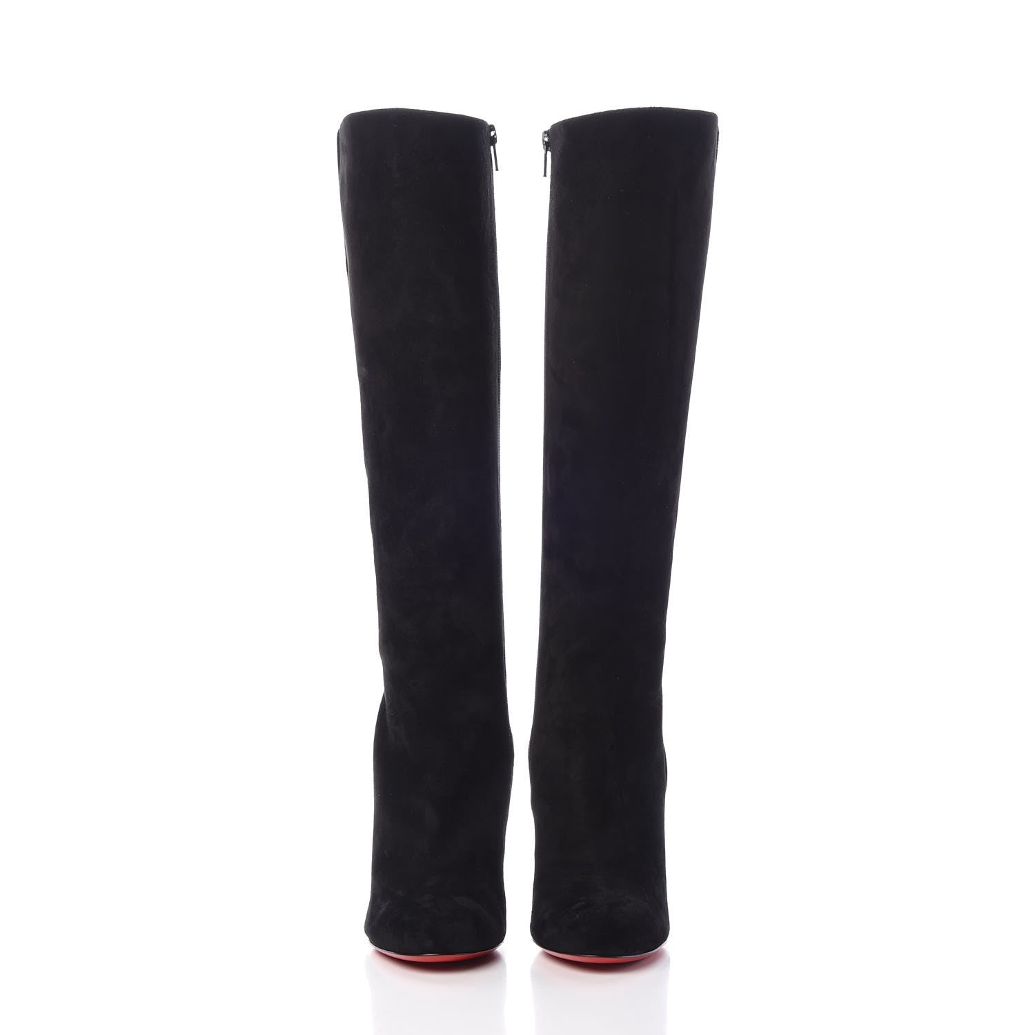 Christian Louboutin Veau Velours Pony Hair Acheval 100 Knee Boots 38.5 Black Leopard 2 of 10