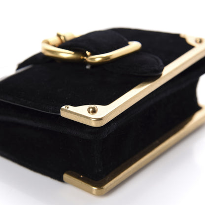 Prada Velluto Micro Cahier Bag Black 6 of 10