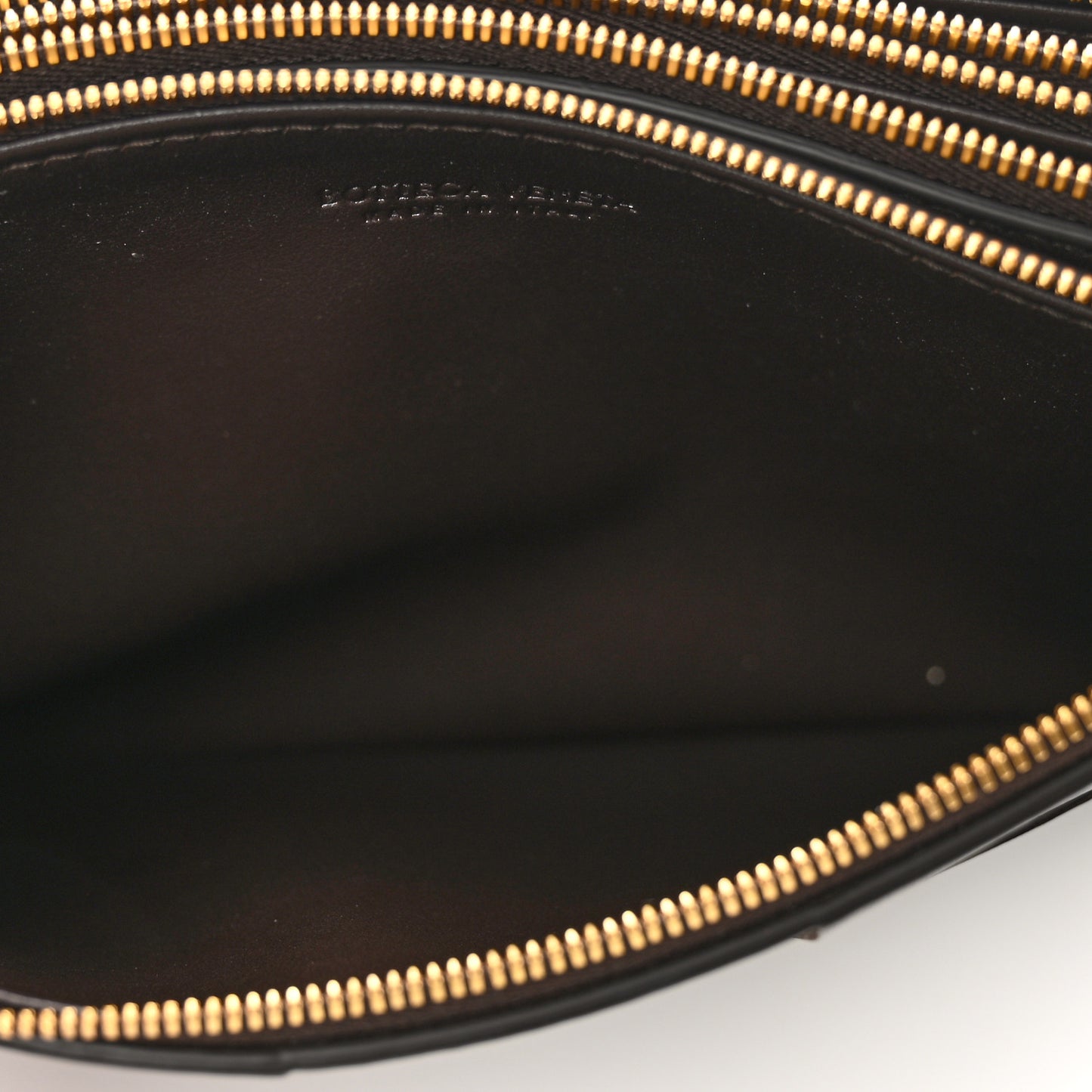 Nappa Maxi Intrecciato Triple Zip Clutch Fondant