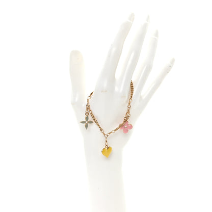 Louis Vuitton Metal Sweet Monogram Charm Bracelet Gold Multicolor 2 of 4