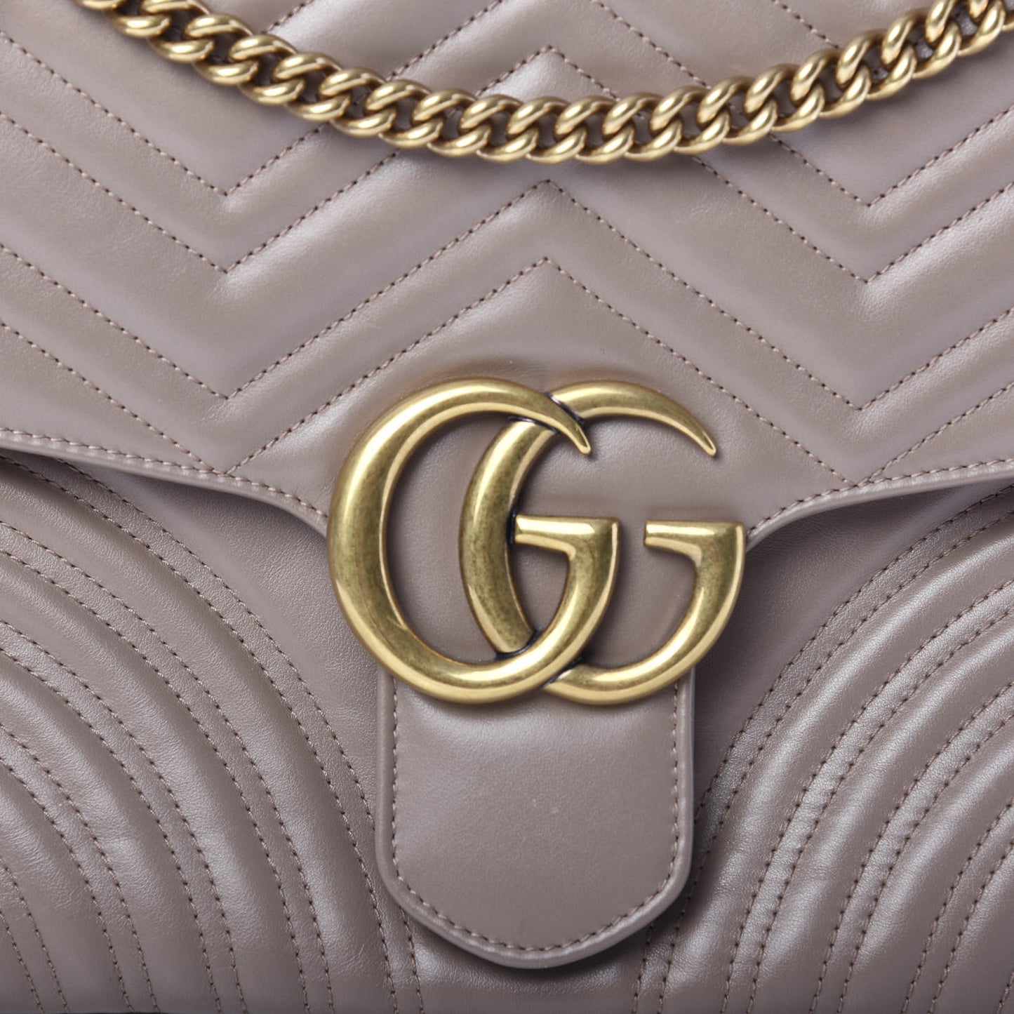 Calfskin Matelasse Large GG Marmont Shoulder Bag Porcelain Rose