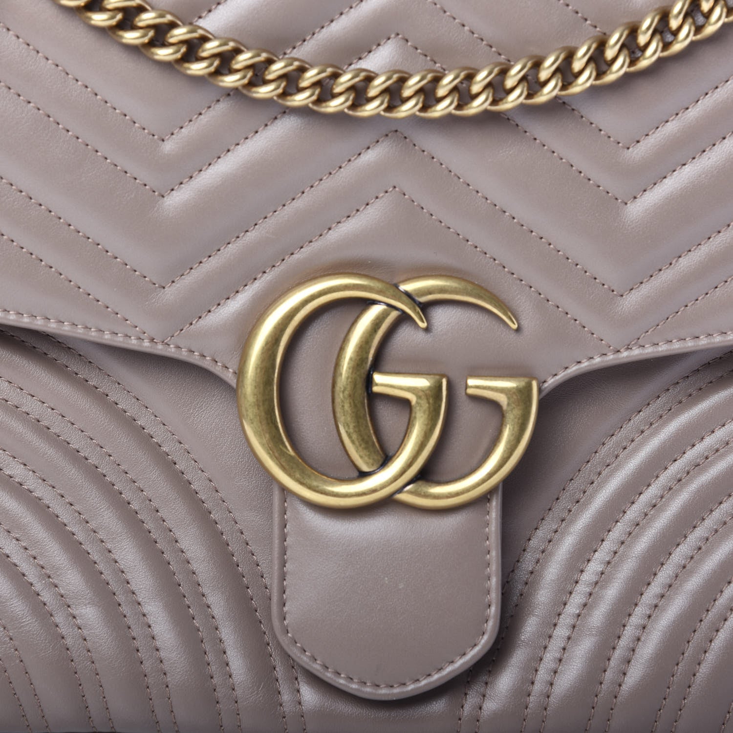 Gucci Calfskin Matelasse Large GG Marmont Shoulder Bag Porcelain Rose 11 of 13