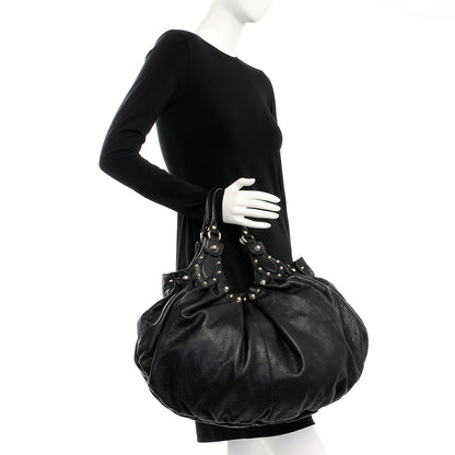 Gucci Calfskin Studded Large Pelham Tote Black 2 of 7
