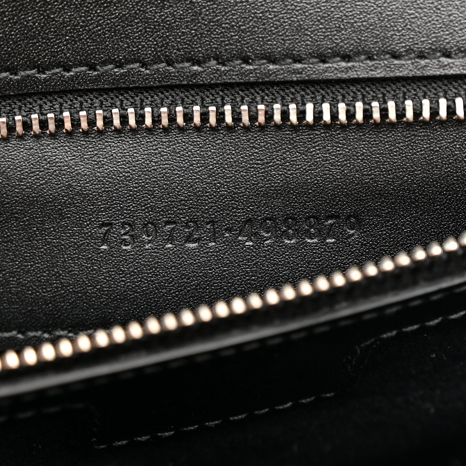 Gucci Senna Calfskin Lines Petite GG Top Handle Shoulder Bag Black Mystic White 7 of 10