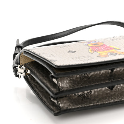 MCM Metallic Visetos Mini Rabbit Crossbody Bag Silver 8 of 9
