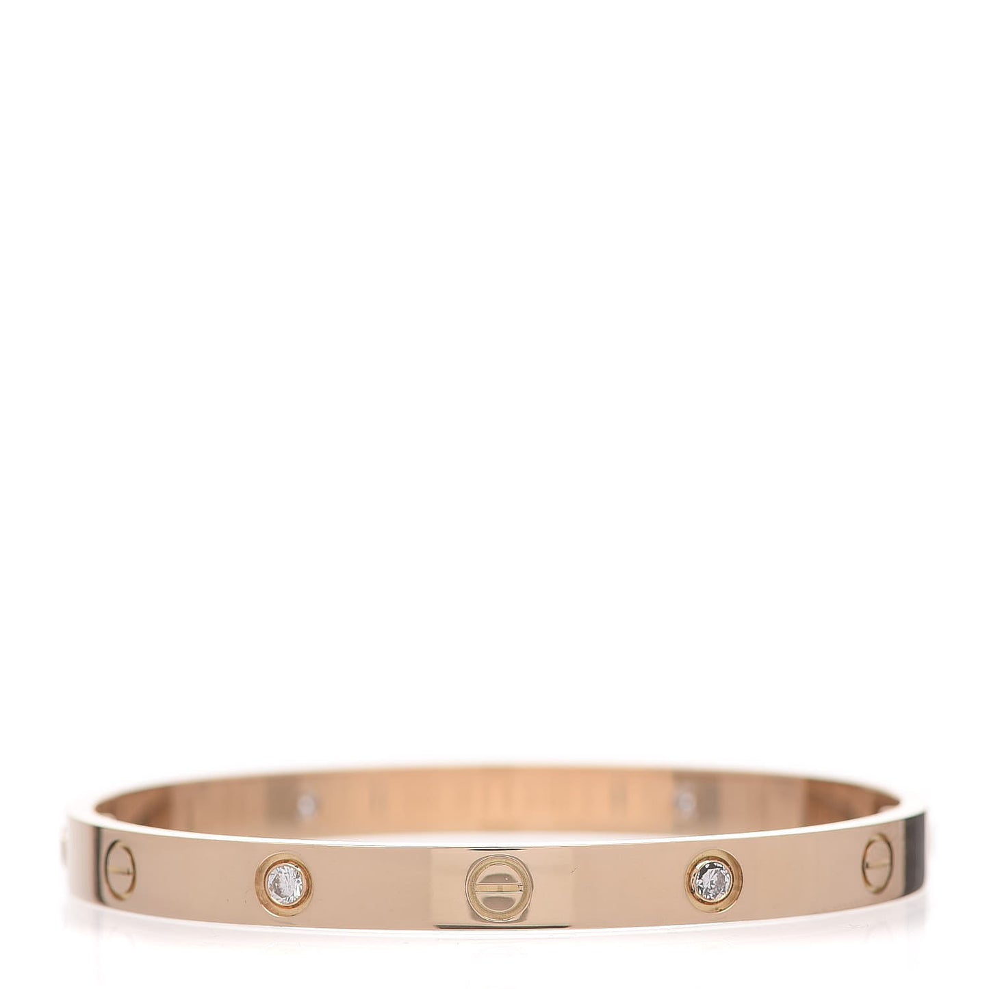 18K Yellow Gold 4 Diamond LOVE Bracelet 18