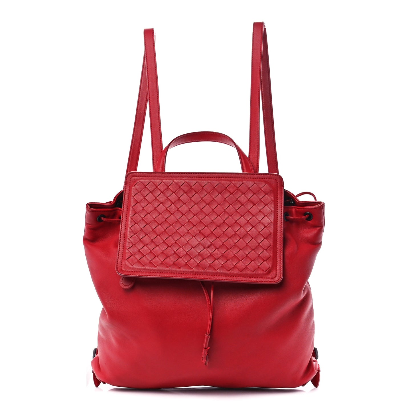Nappa Intrecciato Backpack China Red