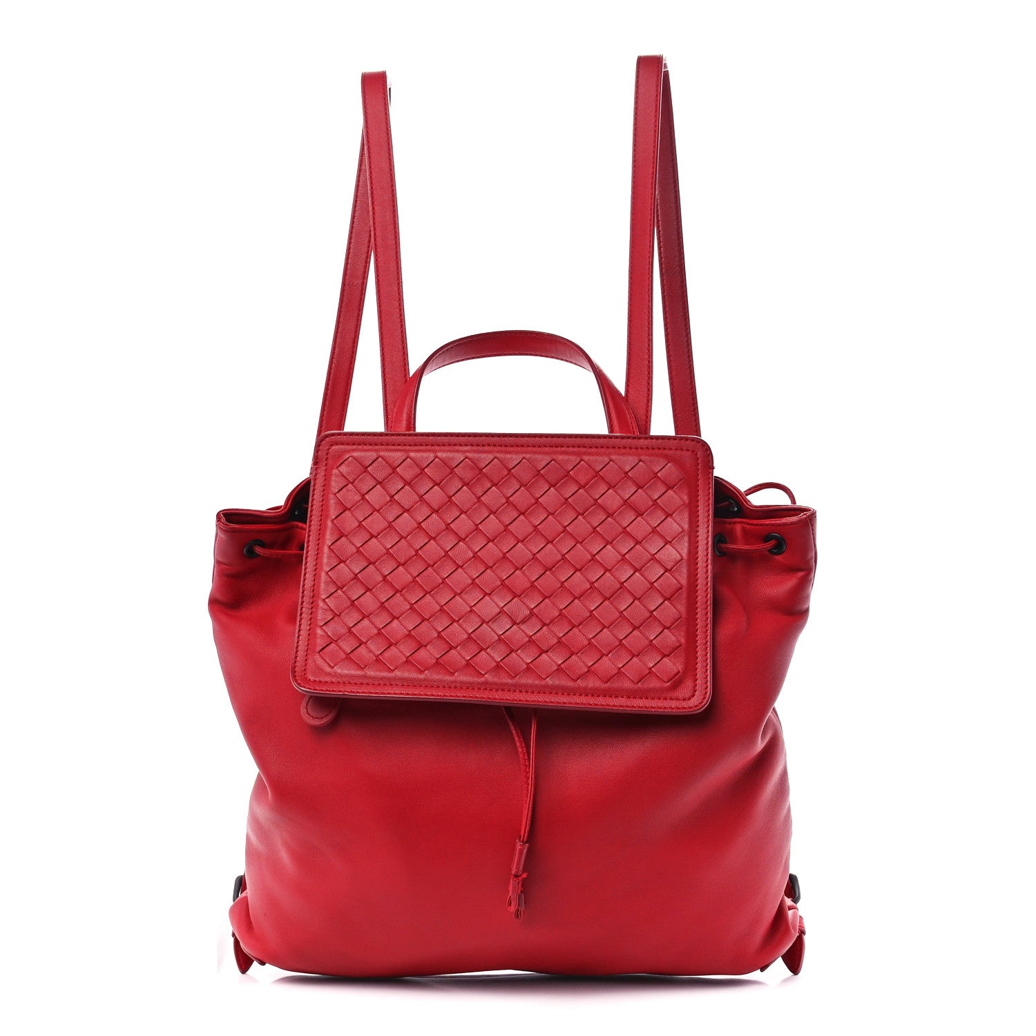 Bottega Veneta Nappa Intrecciato Backpack China Red 1 of 18
