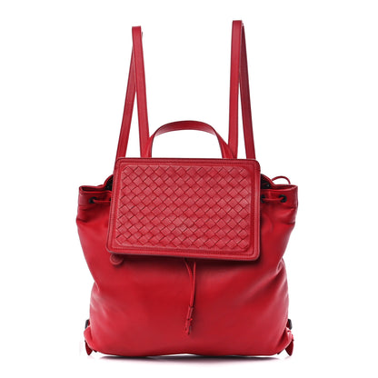 Bottega Veneta Nappa Intrecciato Backpack China Red 1 of 18