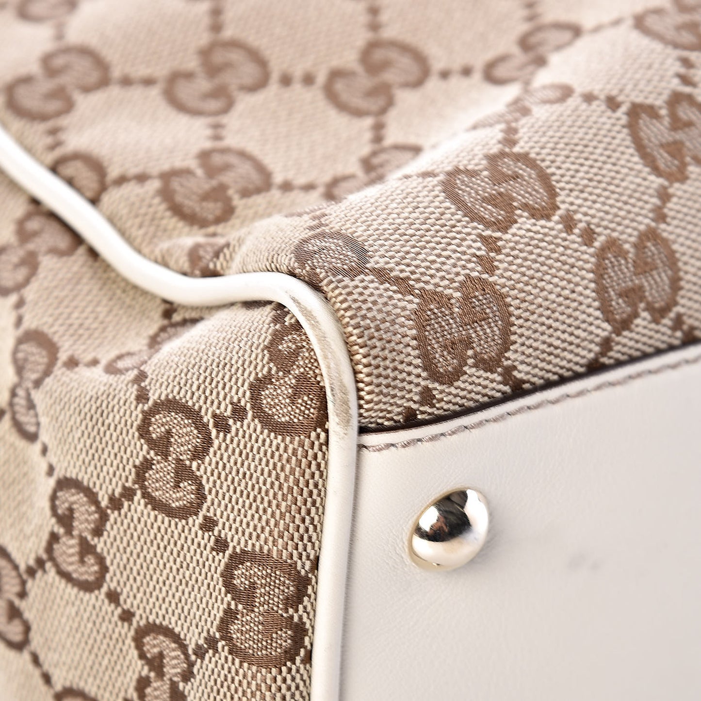 Monogram Medium Peggy Braided Tote Off White