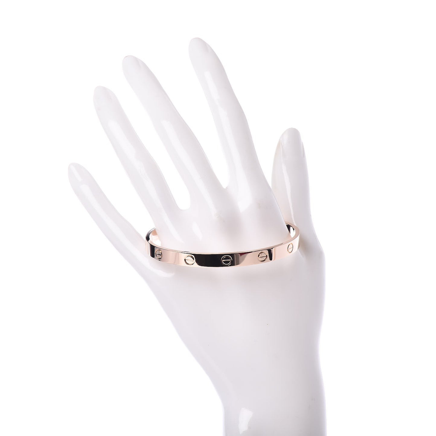 18K Pink Gold LOVE Cuff Bracelet 19