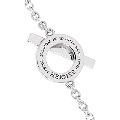 Hermes 18K White Gold Diamond Finesse Bracelet SH 3 of 3