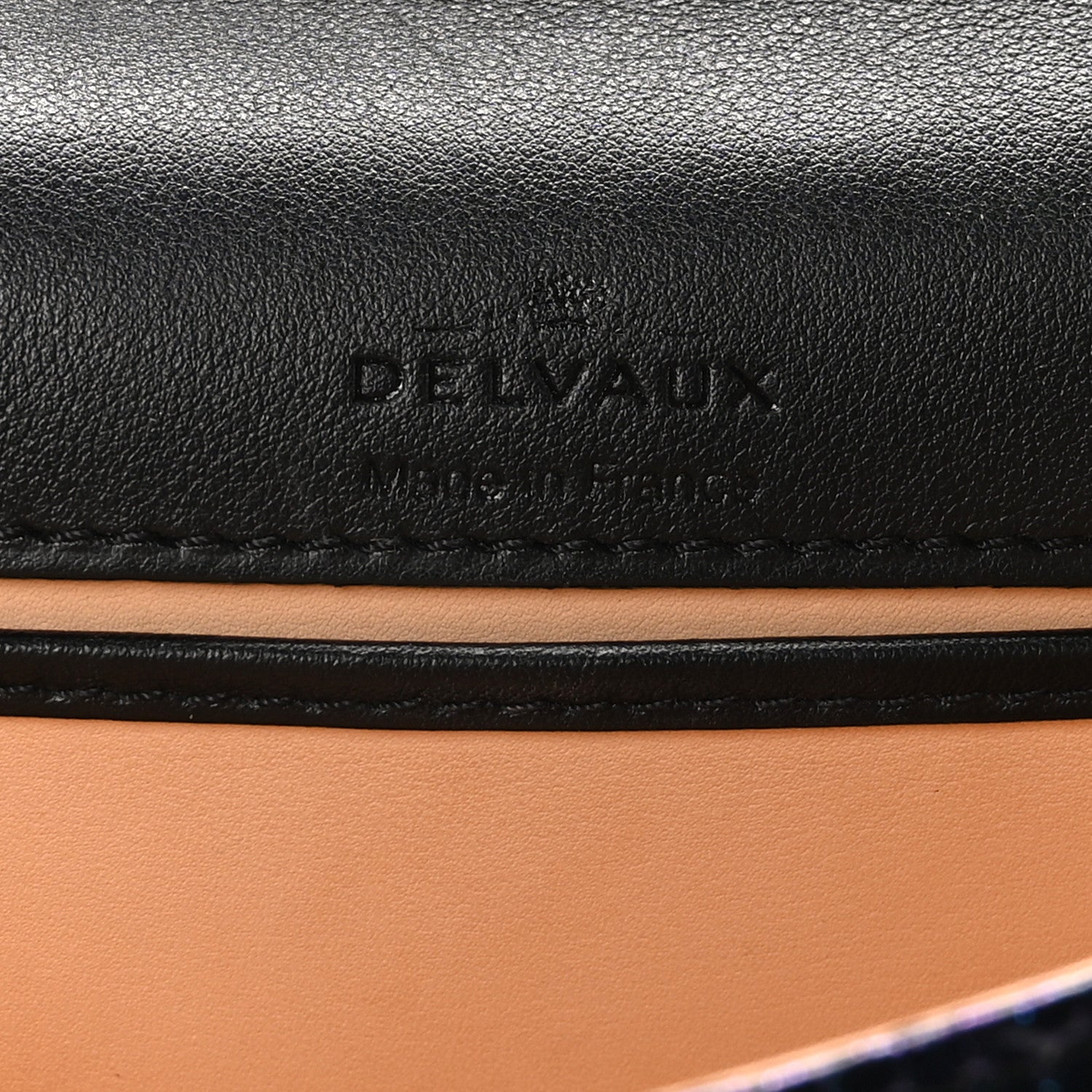 Delvaux Iridescent Lizard Mini Brillant Satchel Black 7 of 10