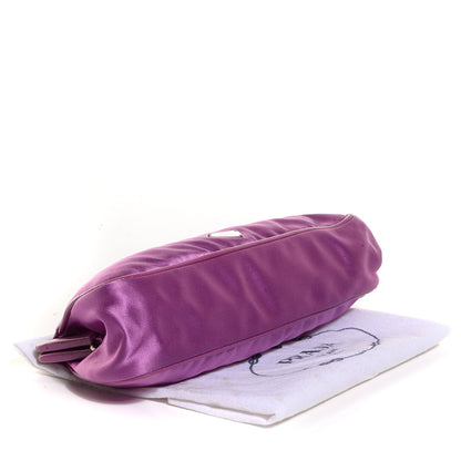 Prada Nappa Satin Raso Kisslock Clutch 4 of 8