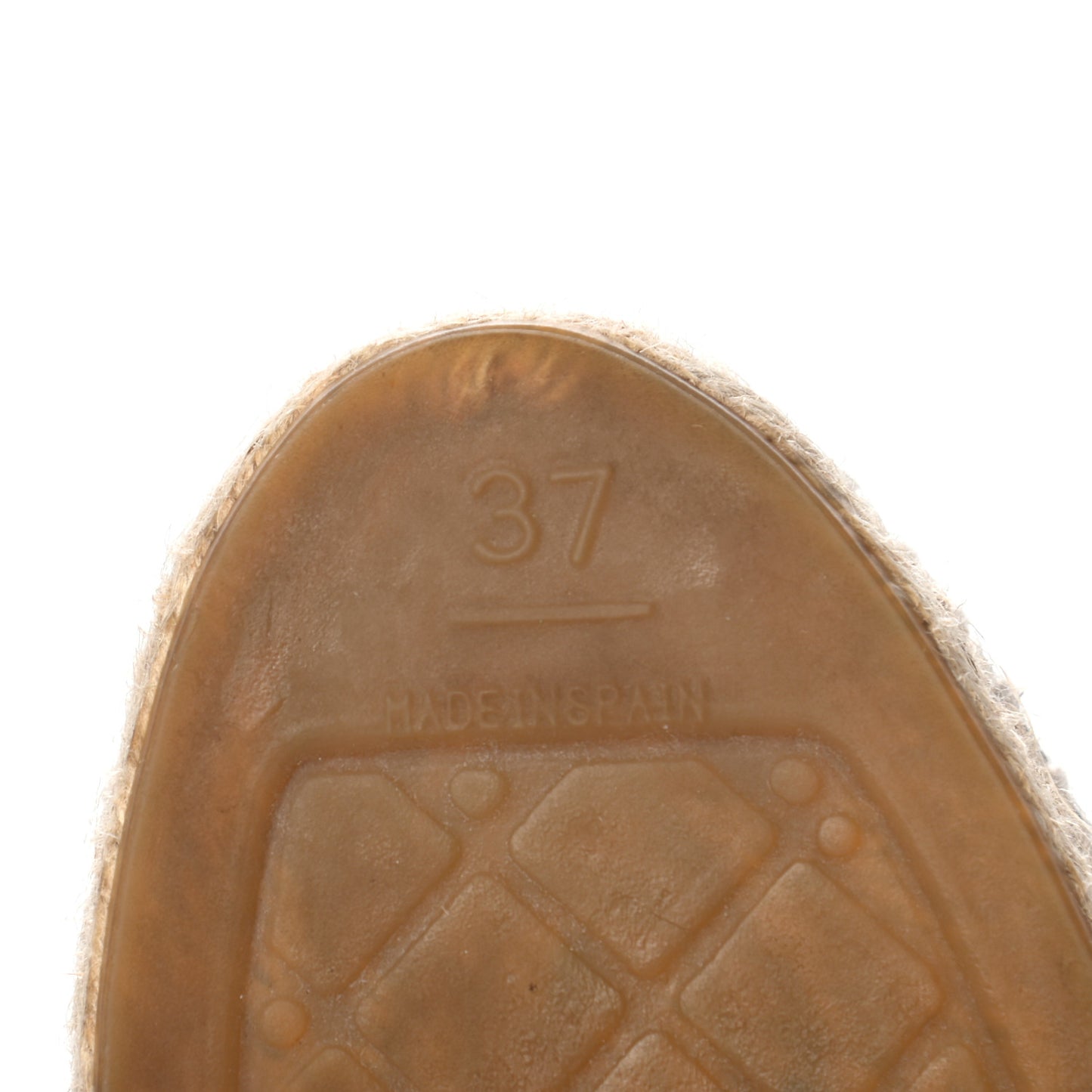 Lambskin CC Espadrilles 37 Beige Black