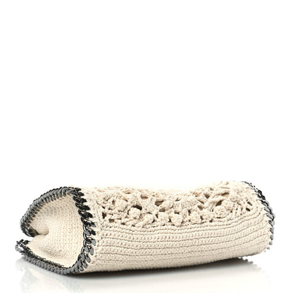 Stella McCartney Cotton Crochet Falabella Ajouree Tote Bag White 5 of 9