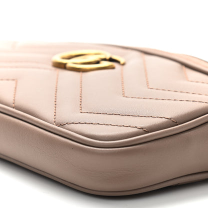 Gucci Calfskin Matelasse Mini GG Marmont Chain Crossbody Bag Porcelain Rose 9 of 10