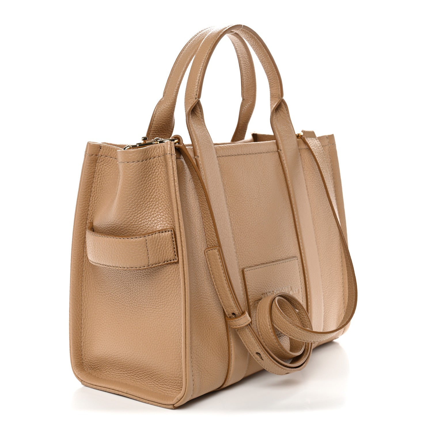 Marc Jacobs Grained Calfskin Medium The Tote Bag Camel 2 of 9
