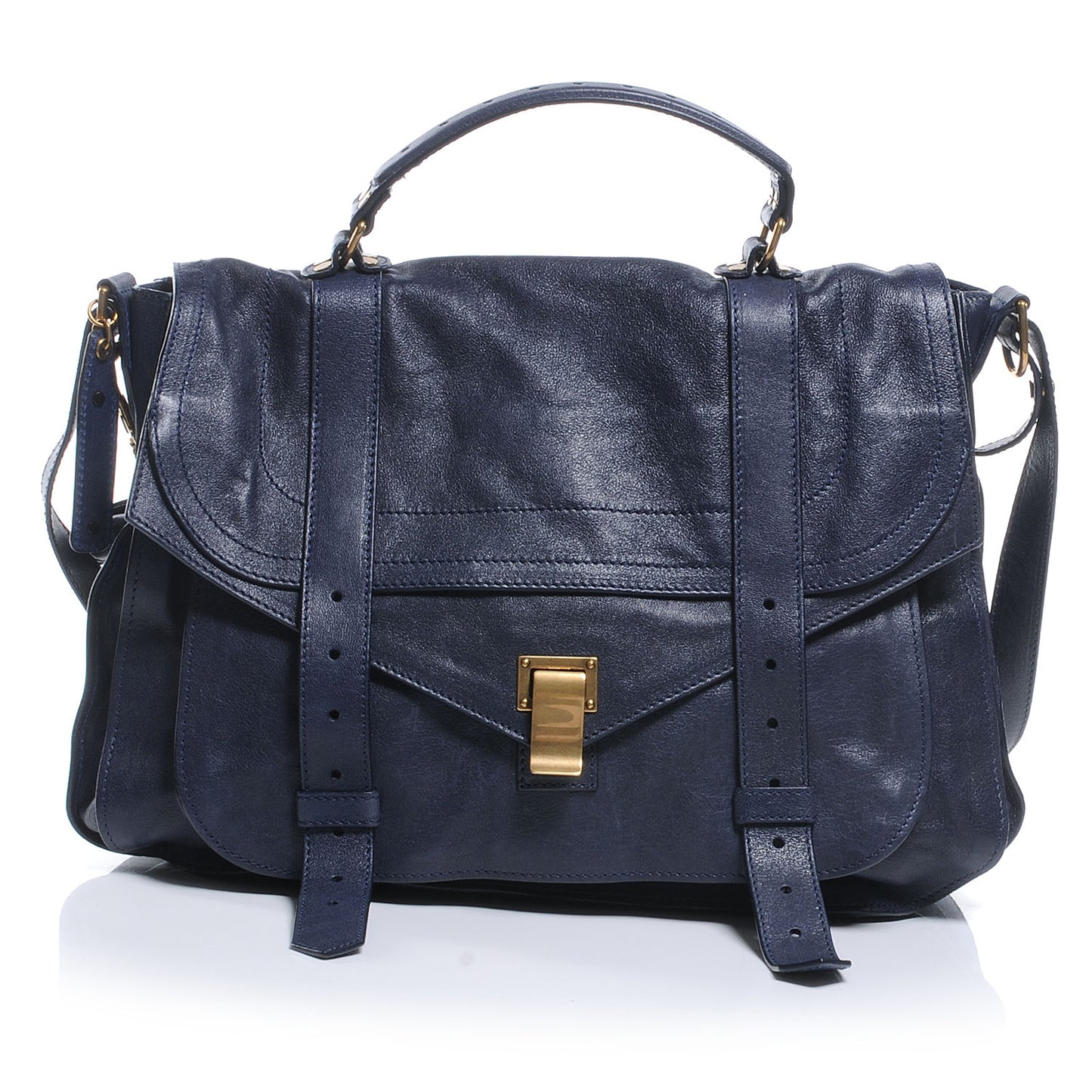 Lambskin PS1 Large Satchel Marine