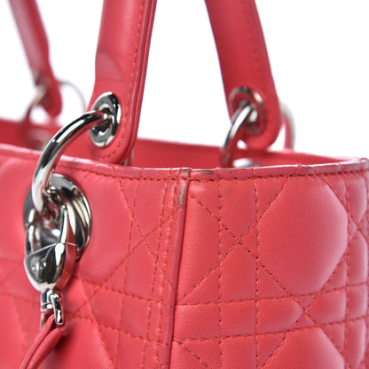 Christian Dior Lambskin Cannage Medium Lady Dior Pink 17 of 17