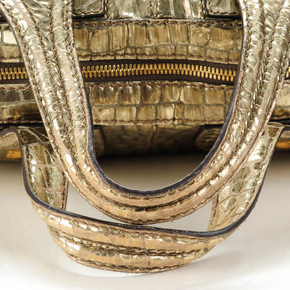 Givenchy Calfskin Crocodile Embossed Medium Nightingale Gold 9 of 9