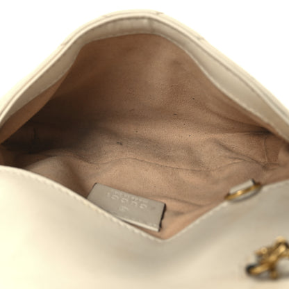 Gucci Calfskin Matelasse Super Mini GG Marmont Shoulder Bag White 5 of 10