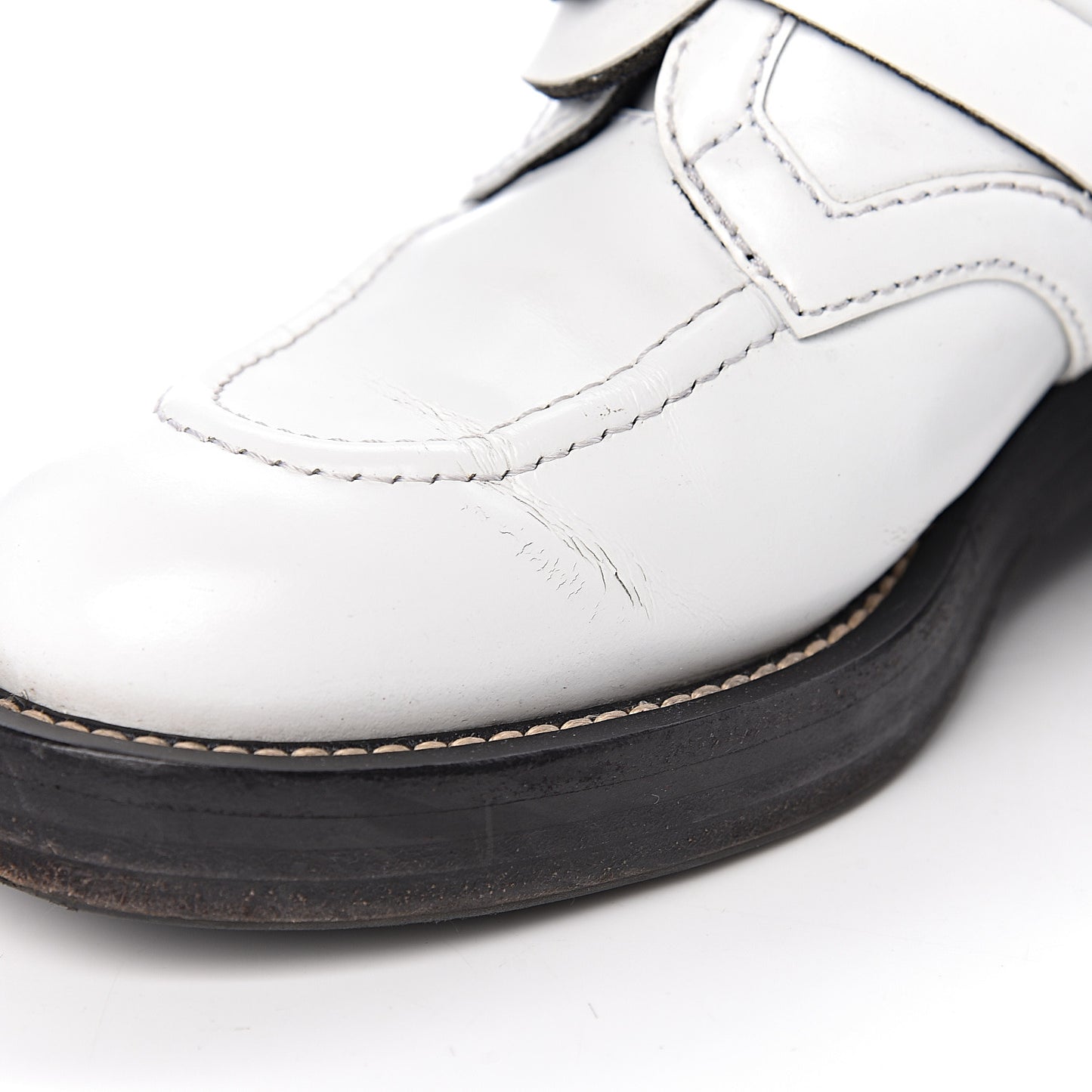 Brushed Calfskin Ceinture Ankle Boots 39 White