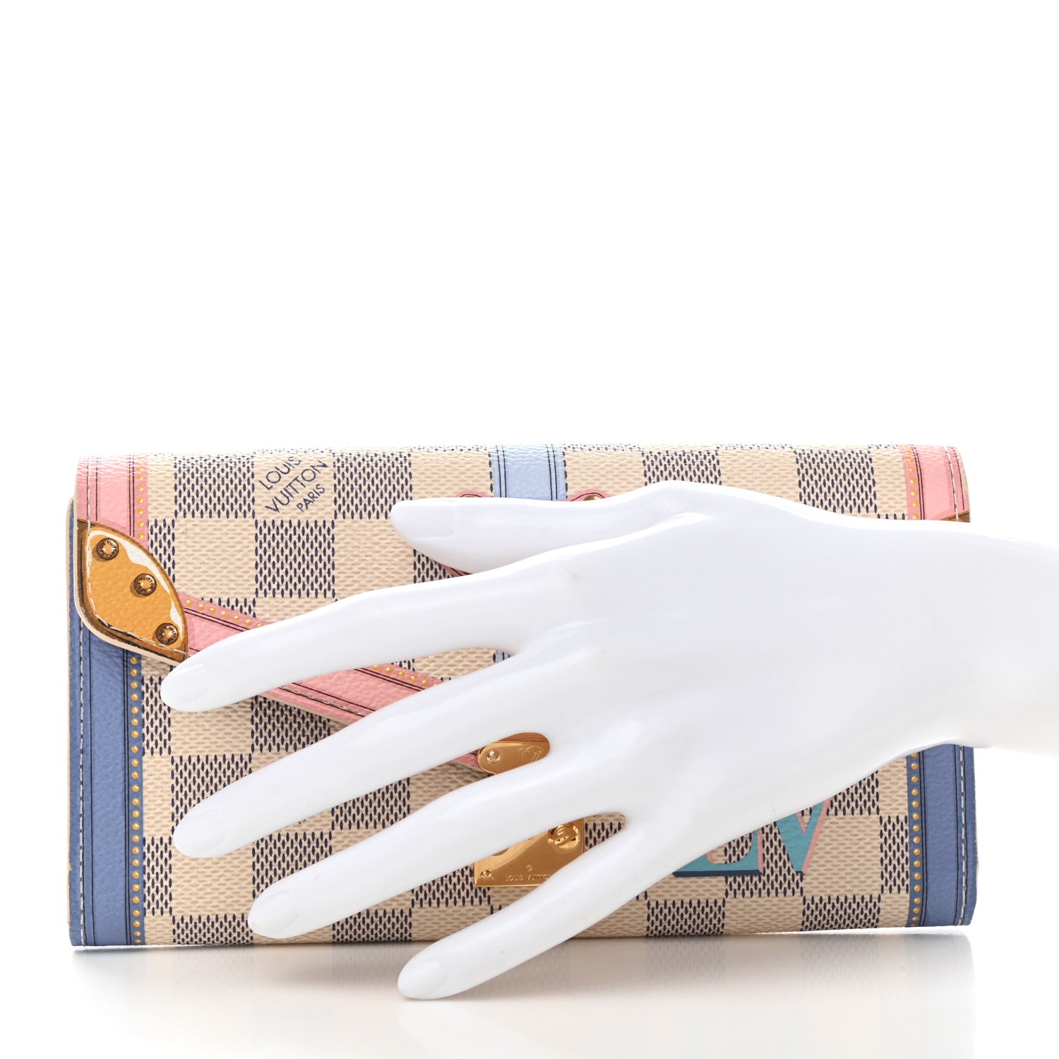 Louis Vuitton Damier Azur Summer Trunks Sarah Wallet NM 2 of 6