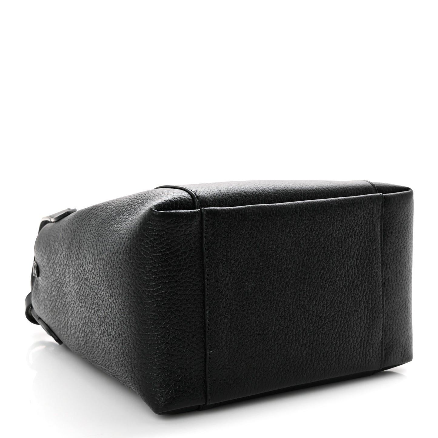 Calfskin Medium Signature Bucket Bag Black