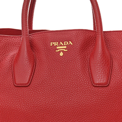 Prada Vitello Daino Tote Rosso 9 of 20