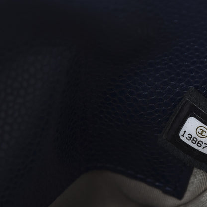 Chanel Caviar Half Moon Wallet On Chain WOC Navy 10 of 13