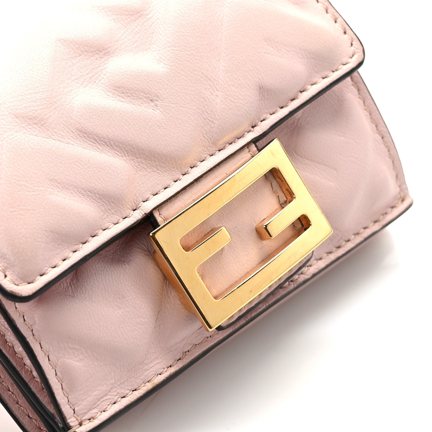 Nappa Matisse FF Diagonal Embossed Micro Tri-Fold Wallet Rosa Quarzo