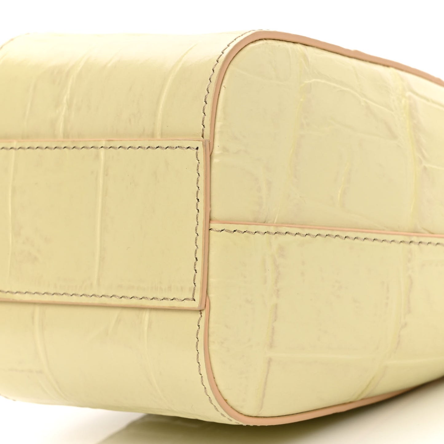 Calfskin Crocodile Embossed Mini Vertical Antigona Natural