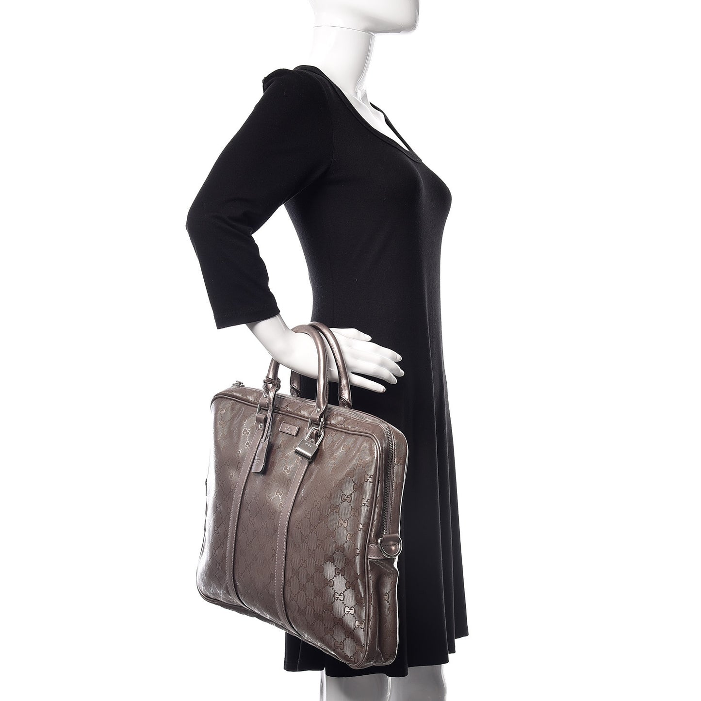 Imprime Monogram Medium Briefcase Pewter